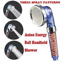 Анион энергии Болл Ручной душ Насадка для душа, фильтрации душ спрей Showerhead 200% высокого давления 30% воды Экономия для сухой кожи волос