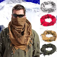 100% Cotton Thick Muslim Hijab Shemagh Tactical Desert Arabic Scarf Arab Scarves Men Winter Military Windproof Scarf247Y