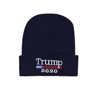 Trump 2020 Hoed verkiezingskap, Amerikaanse vlag geborduurde gebreide hoed, algemene verkiezingscampagne, aangepaste leisure cap