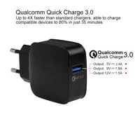 Быстрая зарядка 3 0 18W быстрые USB настенные зарядные устройства адаптер USB зарядное устройство EU US Plug