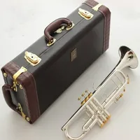 Baja migliori qualità LT180S-72 Bb Tromba B Flat in ottone placcato argento professionale tromba strumenti musicali con il caso di cuoio