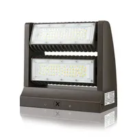 회전 가능한 LED 벽 팩 120W 16,000LM 일광 5000K 360 ° 조정 가능한 헤드 100-277Vac 보안 벽 보루 조명기구 IP65 방수