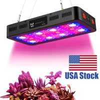 2400W Timer Control LED Grow Luzes Com Veg e Bloom Switches, Spectrum Completo Com Termômetro Monitor de Umidade e Corrente Da Margarida