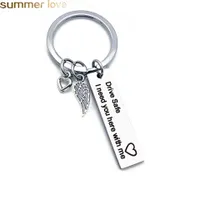 Personalized Engraved Keychain Drive Safe I need you here with me Key Chain Couples Keychains For Hunsband Boyfriend Jewelry Gifts