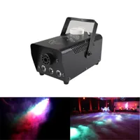 AUCD Mini 400W RGB LED Controle remoto portátil White Smoke Fog Machine Fase Luzes de estágio Efeito para a iluminação do estágio de festa DJ decoração Smoke-RGB400
