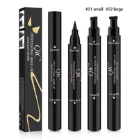 Eyeliner Pen in1 QIC üçgen çift kafa mühür Eyeliner su geçirmez hızlı boyama 2