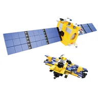 Woma 2in1 Raumforschung Satelliten Serie kleine Partikelanordnung und blockiert Einführen Aufbau Kinderspielzeug Aufklärung