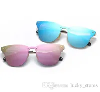 Bicchieri da sole da donna da uomo moda occhiali da sole di alta qualità per ladies maschile telaio metallo specchiato occhiali a specchio lenti UV400 con casi
