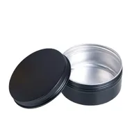 80ml Vider aluminium Boîte cadeau cosmétiques contenants Pot Baume à lèvres Pot d'étain pour la crème Pommade Crème pour les mains Emballage Boîte
