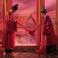 高品質Hanfu Costume映画テレビ衣装古代中国カップル結婚式ローブドレス中国のウェディングガウンスタジオ写真アパレル