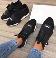 Mode luxe designer sneaker man vrouw casual schoenen lederen mesh puntige teen race runner schoenen buitenshuis trainers met doos US5-12