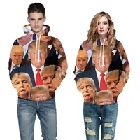 Sudadera con capucha y estampado Donald Trump sudadera con capucha para hombres y mujeres con estampado 3D Otoño Invierno Masculino Abrigo femenino sudadera LJJA2984