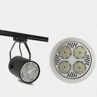 Weiß / Schwarz LED-Schienenlicht 35W Warm Cold White Deckenschienenschienenlicht-Scheinwerfer ersetzen Halogenlampen für Home Bekleidung Shop-AC110-240V
