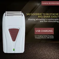 Reciprocante rasoio elettrico rasoio per capelli tagliacapelli tagliacavo macchina da barba taglio barba per uomo strumento strumento USB rasoio