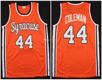 # 44 Derrick Coleman Syracuse Orange College Retro Classic Basketball Jersey Mens сшитый пользовательский номер и название