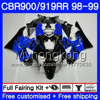 Bodys för Honda CBR 919RR CBR 900RR CBR919RR 1998 1999 278HM.40 CBR900RR CBR 919 RR CBR900 RR CBR919 RR 98 99 Fairing Blue Black Glossy Kit