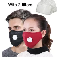 Man Frau waschbar Kann setzen Einwegfilter PM2.5 Aktivkohle Schwarz Mund-Maske Anti Staubmaske Winddichtes Anti-Verschmutzung Gesichtsmasken