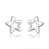 Plated Sterling Silver Puste Kolczyki Star Ear DJSE107 Średnica rozmiaru 1,3 cm; New Arrival Damskie 925 Srebrne Płyty Stud Colczyki Biżuteria
