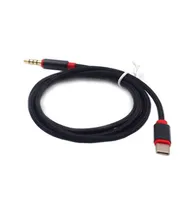 USB-typ C till 3,5 mm AUDIO AUX-kabel för Huawei Mate 30 3.5mm Man till USB C Male Stereo Weave Cable för Samsung S8