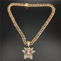 iced out chains pendant for Men hip hop bling chains jewelry men&#039;s diamond tennis bracelet with 2 colors