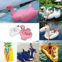 Uppblåsbara simning float 190cm jätte flamingo unicorn swan ananas pool leksak swan söt ride-on pool simma ring för sommar semester roligt parti