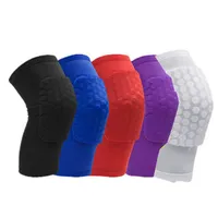 Panal rodilleras deporte del baloncesto de la rodillera voleibol protector de la rodilla Brace ayuda del fútbol de compresión de la pierna mangas para adultos de los niños