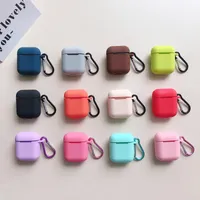 12 Farbe für Airpods Fall mit Ring Slicone Schutz Schutz für Apple Air Schoten Wireless-Earbuds Abdeckung