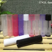 5g Batom tubo vazio Lip Gloss Tubos DIY Embalagem Plastic Pipe Boca Wax Batom Tubes Lip Balm tubo Container Material PP 18 cores