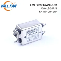 Will Fan Omnicom EMI Filter CW4L2-20A-S 6A 10A Single Phase AC115 / 250V 50 / 60Hz für CO2-Laserschneider-Graviermaschine