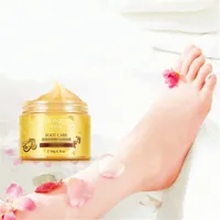 BIOAQUA 24K GOLD Shea Butter Foot Treatment massage Cream Peeling Renewal Mask Baby Feet Skin Smooth Care Cream Exfoliating Mask