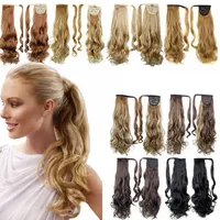 Ponytail Synthetic Hair Clip In Pony Tail Hair Ponytail Wig High Temperature False Hair Synthetic Wigs 15styles F0069