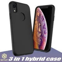 3 in 1 Design Phone Cases For iPhone 14 13 12 11 XS MAX XR PC and Silicone Hybrid Case for Samsung Note 10 S22 S10 PLUS A33 5G Robot Protector Cover with OPP Bag