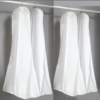 180cm Breathable Wedding Gown Dress Garment Clothes Carry Cover Bridal Garment Storage Protector Bags for Mermaid Wedding Dress Wholesale