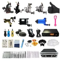 Professional Complete Tattoo Kit 4 Copper Coil Machines 3 Rotary Machines High Power Supply Kit WMS7G0002