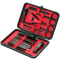 18.PCS PRO Manicure Set Nail Clipper Kit Pedicure Kit Utility Pedicure Scissors Tweezer Knife Ear Pick Nails Art Tools With Case