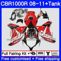Bodys +Tank For HONDA CBR 1000RR CBR 1000 RR 2008 2009 2010 2011 277HM.45 CBR1000 RR 08 10 11 CBR1000RR 08 09 10 11 Stock red frame Fairing