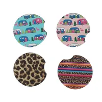New Arrival Hot Selling Blank Sublimation Neoprene Car Coasters Could Custom Your Own Design For Heart Transfer Printing