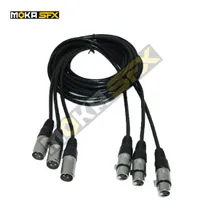 Sıcak Satış 10 Adet / grup 2 Metre Uzunluk 3 Pin Sinyal Bağlantı DMX Kablosu Sahne / DDJ / Parti için Yüksek Hızlı Metal Malzeme