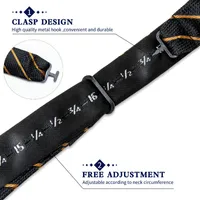Hitie Bow Tie Stet الفاخرة الذهبية السوداء ذات القوس ذاتي الحرير المغطى بالرجال للرجال إسقاط LH0093