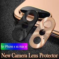 Luxury Camera Guard Circle Smart Phone Metal Bakre Camera Lens Protector Case Cover Ring Bumper för iPhone X / XR / XS / XS Max