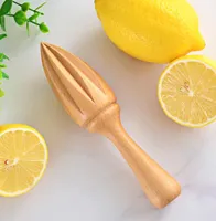 Bok citron juicer manuellt trä citron squeezer orange citrusjuice extraktor citron reamer utan lack vax sn3218