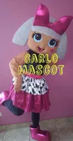 Fotos real de alta qualidade Deluxe Girl Carlo mascote traje animal mascote personagem de desenhos animados traje adulto tamanho livre