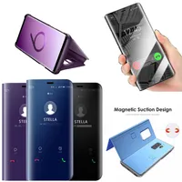 Official Metallic Plating Smart Mirror Stand Flip Full Cover Case For Samsung Galaxy A10S A20S M30S M30 M20 M10 A90 A70 A50 A40 A30 A20 A20E