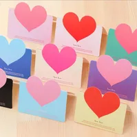 Creative Universal Love Heart Pure Color Wenskaart Valentijnsdag Gift Small Message Card Festival Bruiloft Zegening Wishing Thanks Card