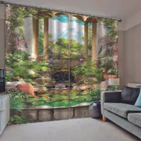 Mooie landschap gordijnen 3D verduisteringsgordijnen voor woonkamer beddengoed kamer gordijnen cotinas para sala 3D-gordijnen