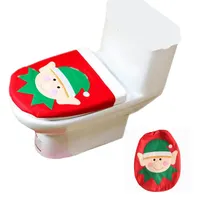 1pcs Decorações de Natal Toilet Seat Cover Elf WC tampa enfeites da decoração do banheiro de Natal Xmas Ano Novo