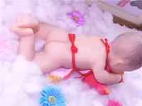 18 "46 cm Ganzkörper solide weiches Silikon Reborn Baby Girl Puppenspielzeug 3,2 kg 7,1lb