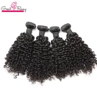 Greatemy Malaysian Human Hair Weave Double Weft Extensions 8 "~ 30" 3pcs / mycket obearbetad remy hår naturlig färg färgbar lockig våg