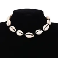 Shell collar de la forma de la moda del collar de gargantilla hecha a mano barata de alta calidad mujeres naturales collar de la joyería gargantilla