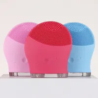 Hot Electric Facial Cleaning Tool Silicone Facial Cleanser Vibration Skin Massage Device Skin Clearning Free ShippingG